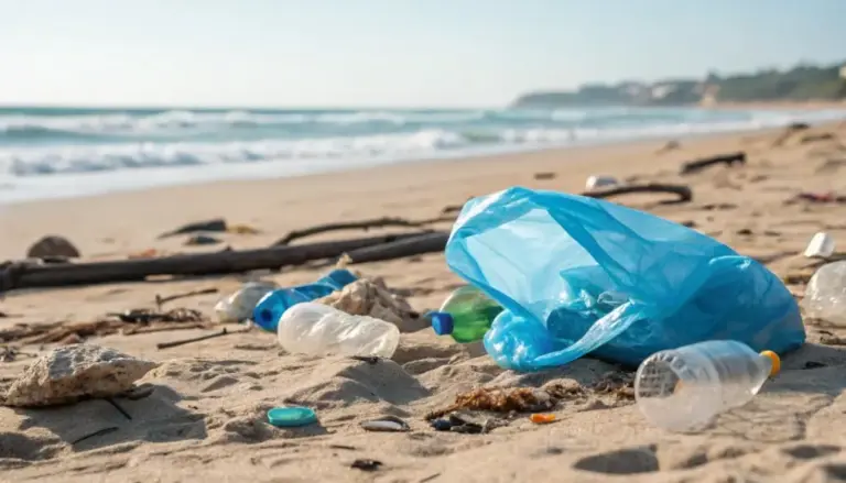 Offshore workers clean up the coast