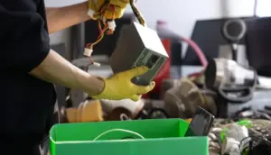 Recycling system sends repairable electronics to the scrap heap